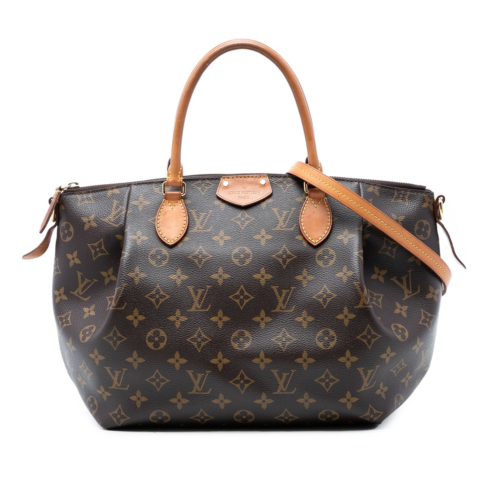 Louis Vuitton Turenne MM Monogram Canvas Tote Bag: Louis Vuitton Turenne MM Monogram Canvas Tote Bag The Louis Vuitton Monogram Turenne MM is crafted from the brand's iconic monogram canvas with vachetta leather trim and rolled leather handles. It fea