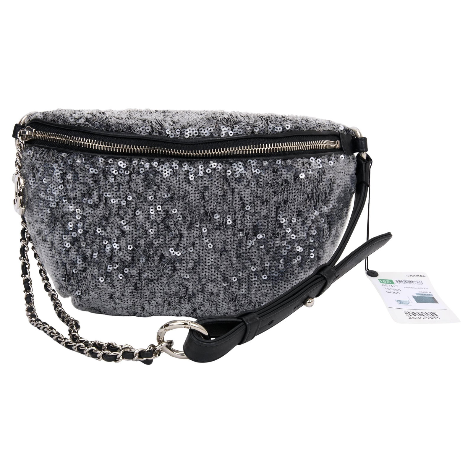 Chanel Sequin Fanny Pack Waist Bag with Dust Cover ID Card (1 of 5)