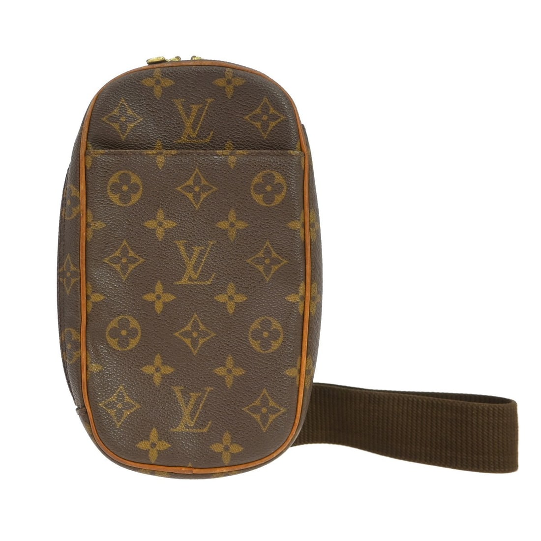 Louis Vuitton Pochette Gange monogram canvas bum bag: Louis Vuitton Pochette Gange monogram canvas bum bag This Louis Vuitton Pochette Gange bum bag features the signature Monogram canvas exterior in brown, complemented by gold-tone hardware and a brown 