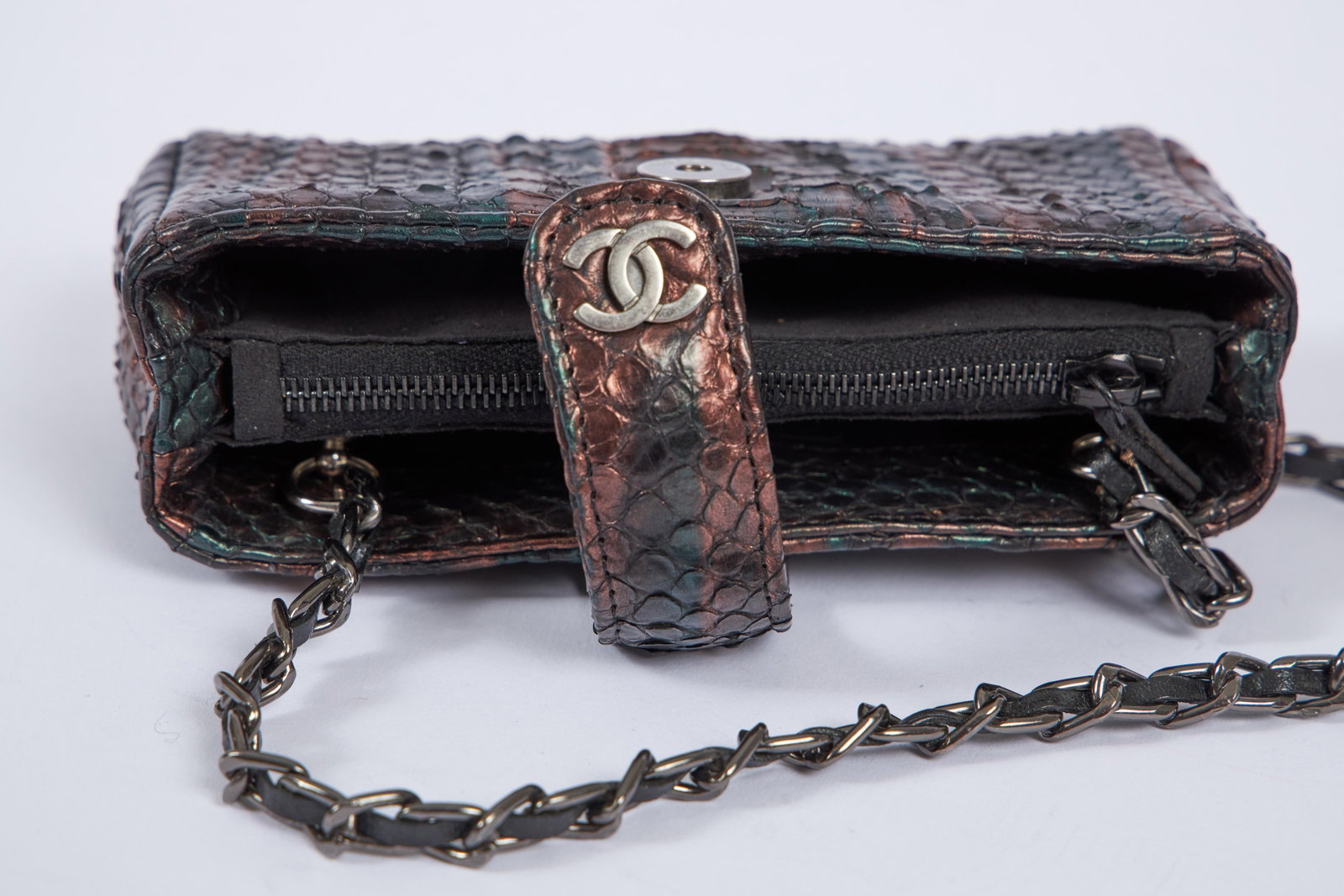Chanel Limited Edition Iridescent Python Mini Crossbody Bag - 4