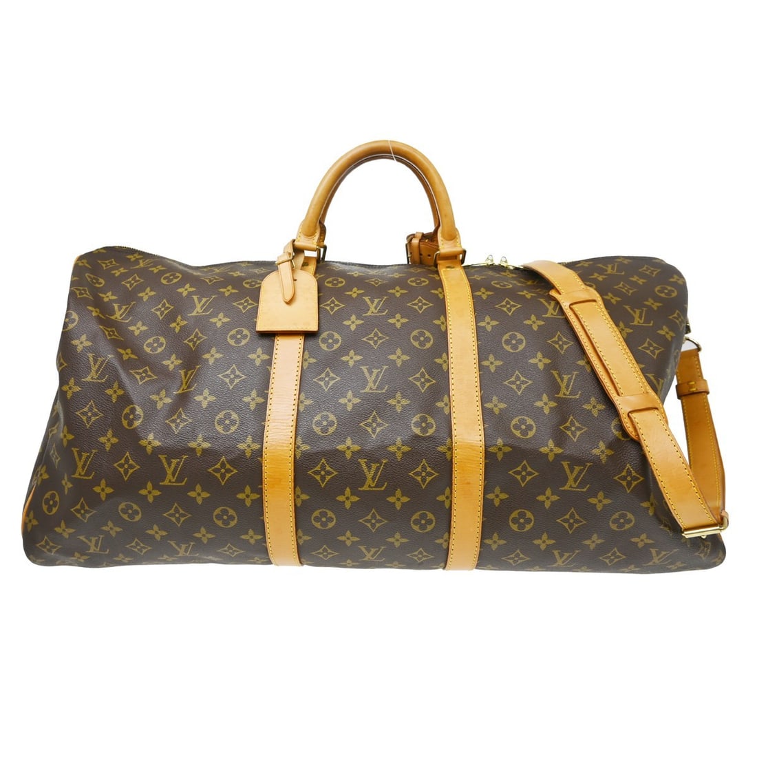 Louis Vuitton Keepall Bandouliere Monogram Canvas Travel Bag: Louis Vuitton Keepall Bandouliere Monogram Canvas Travel Bag The Louis Vuitton Keepall Bandouliere Bag in Monogram Canvas is a spacious unisex travel bag crafted from durable canvas in a classic brown
