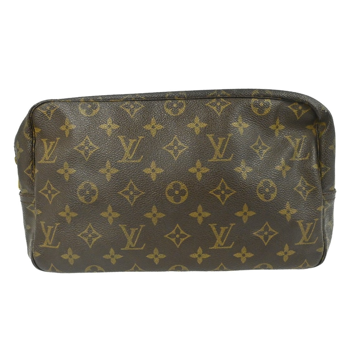 Louis Vuitton Monogram Cosmetic Pouch Trousse Toilette 28 M47522: Louis Vuitton Monogram Cosmetic Pouch Trousse Toilette 28 M47522 This vintage Louis Vuitton Trousse Toilette 28 cosmetic pouch features the iconic monogram canvas exterior with a brown finish and leat