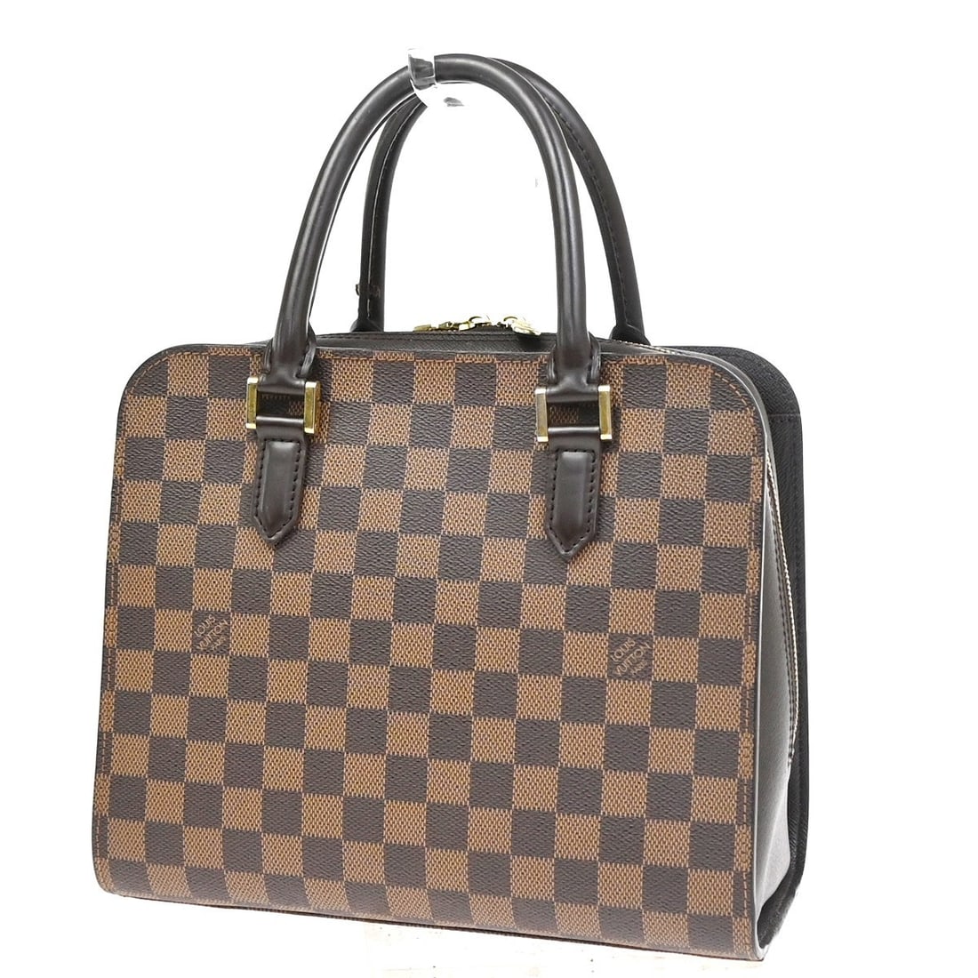 Louis Vuitton Triana Damier Brown Leather Handbag: Louis Vuitton Triana Damier Brown Leather Handbag The Louis Vuitton Triana Bag in Damier canvas is a stylish and functional accessory crafted from brown leather. Designed for women, this bag features 