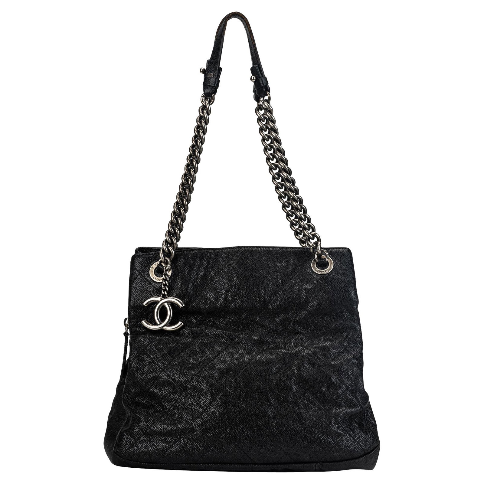 Chanel Black Caviar Lambskin Three Compartment Bag (1 of 17)