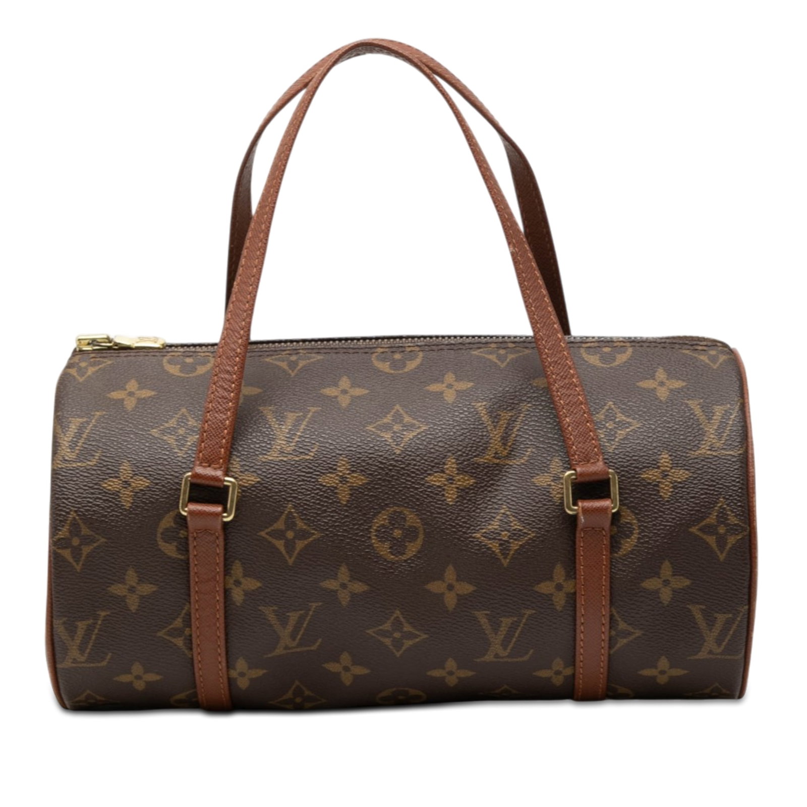Louis Vuitton Papillon 26 Monogram Canvas Handbag: Louis Vuitton Papillon 26 Monogram Canvas Handbag The Louis Vuitton Monogram Papillon 26 features the iconic monogram canvas body with flat leather handles and a top zip closure. This brown bag is cra