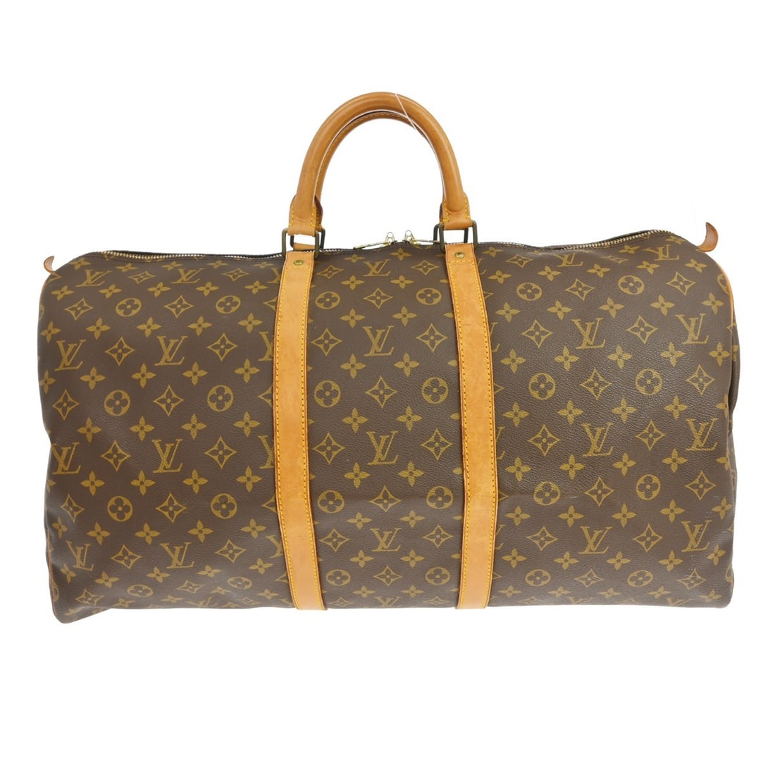 Louis Vuitton Keepall Monogram Canvas Travel Bag 55cm x 30cm x 25cm: Louis Vuitton Keepall Monogram Canvas Travel Bag 55cm x 30cm x 25cm This Louis Vuitton Keepall Bag features the iconic Monogram canvas in brown. Designed as a unisex travel bag, it is crafted from dur