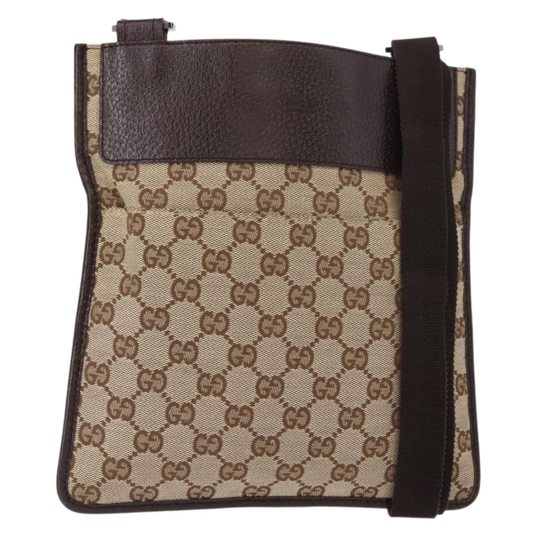 GUCCI GG Canvas Shoulder Bag Beige Silver 27639 Authentic Italy (1 of 18)