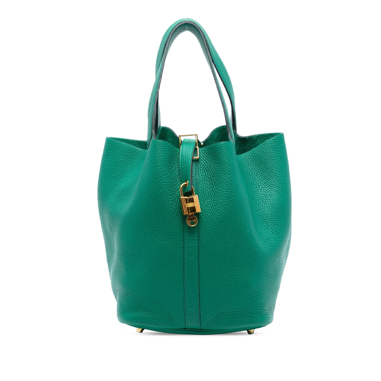 Hermes Picotin Lock 26 Clemence leather green tote (1 of 7)