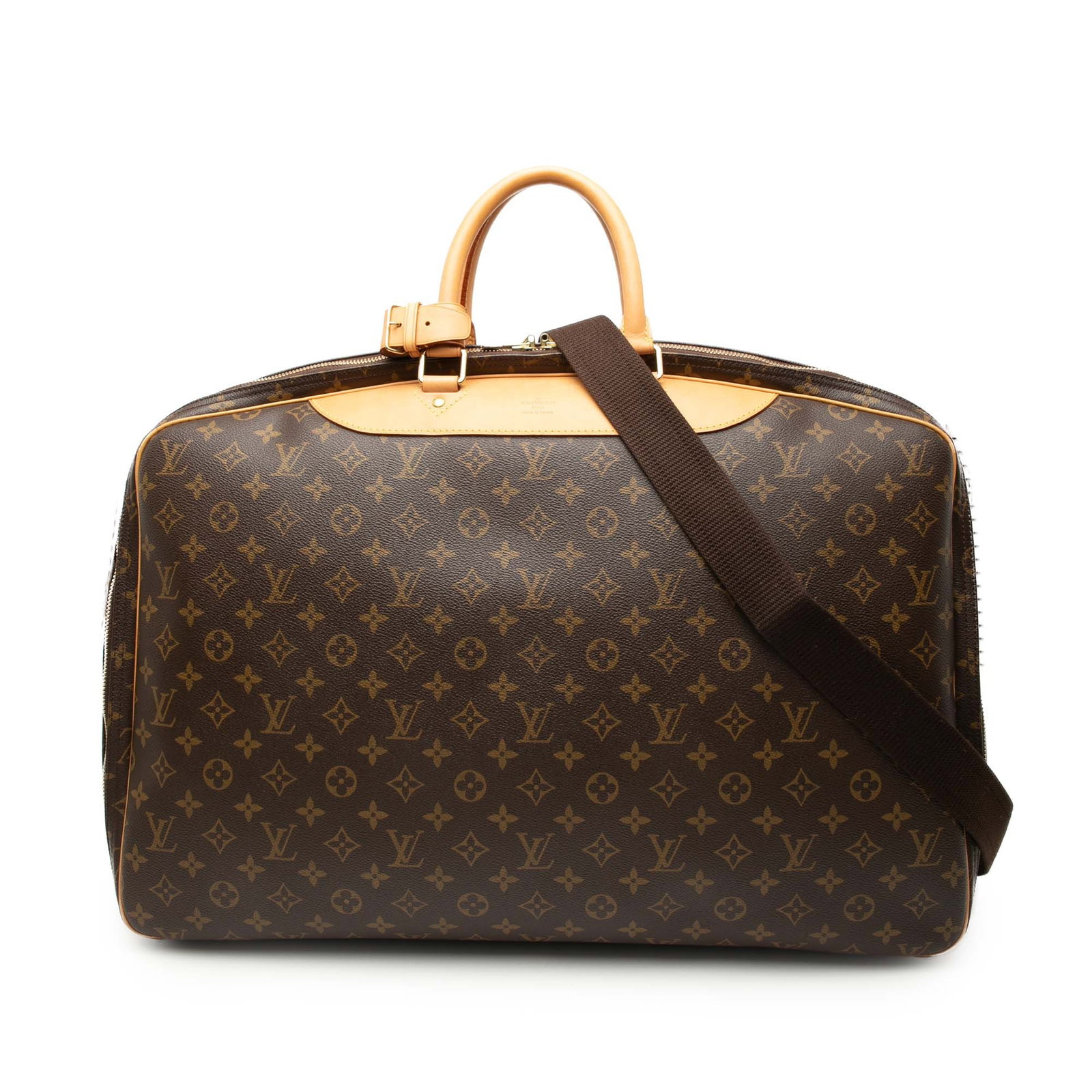 Louis Vuitton Alize 3 Poches monogram canvas travel bag: Louis Vuitton Alize 3 Poches monogram canvas travel bag The Louis Vuitton Monogram Alize 3 Poches is crafted from the brand's iconic monogram canvas with vachetta leather trim and rolled vachetta leat