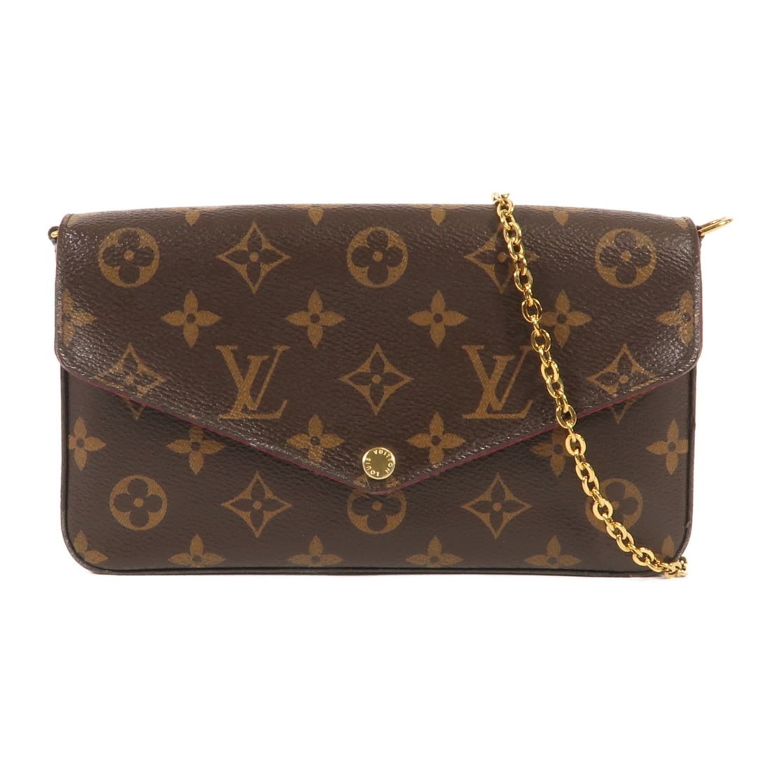 Louis Vuitton Pochette Felicie brown PVC coated canvas shoulder bag (1 of 17)