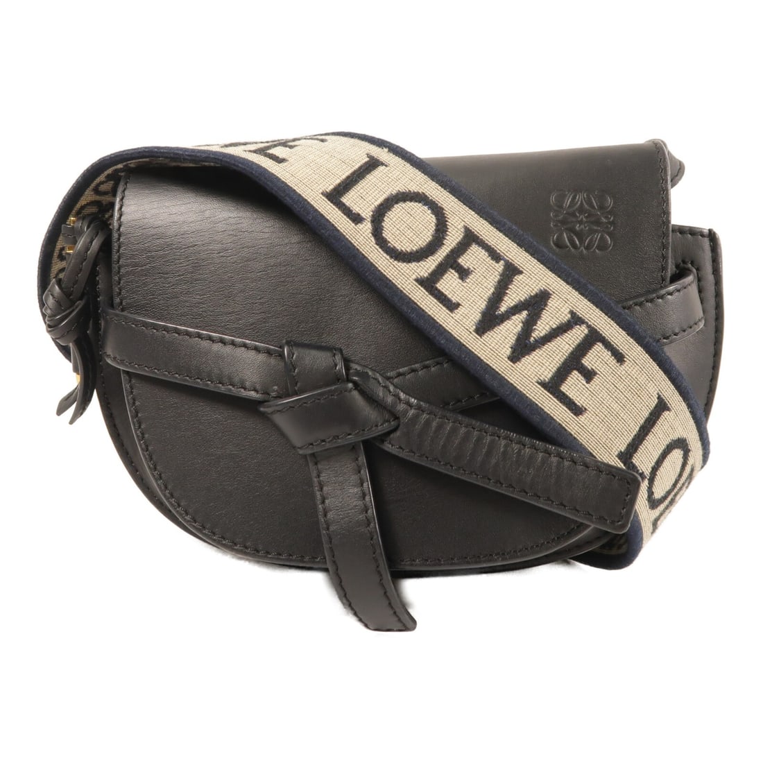 LOEWE Mini Gate Black Calfskin Shoulder Bag GHW (1 of 12)