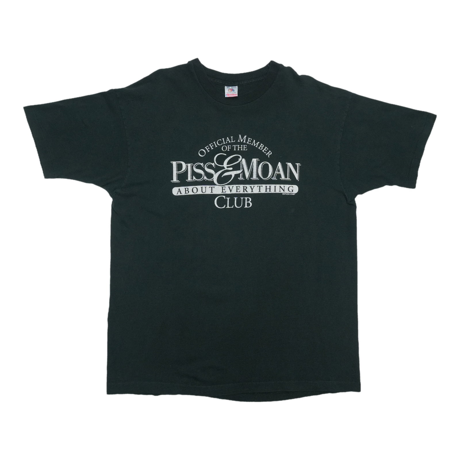 Black 1990s Cotton Club Shirt XL Piss And Moan About Everything (1 of 4)