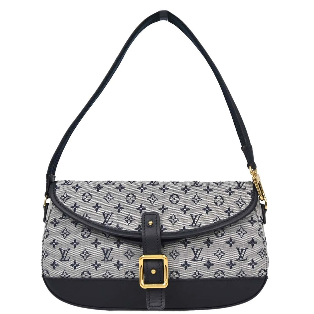 Louis Vuitton Marjorie Blue Monogram Mini Lin Top Handle Bag: Louis Vuitton Marjorie Blue Monogram Mini Lin Top Handle Bag This Louis Vuitton Marjorie handbag features the signature blue Monogram Mini Lin canvas with leather accents. Designed in a satchel/top ha