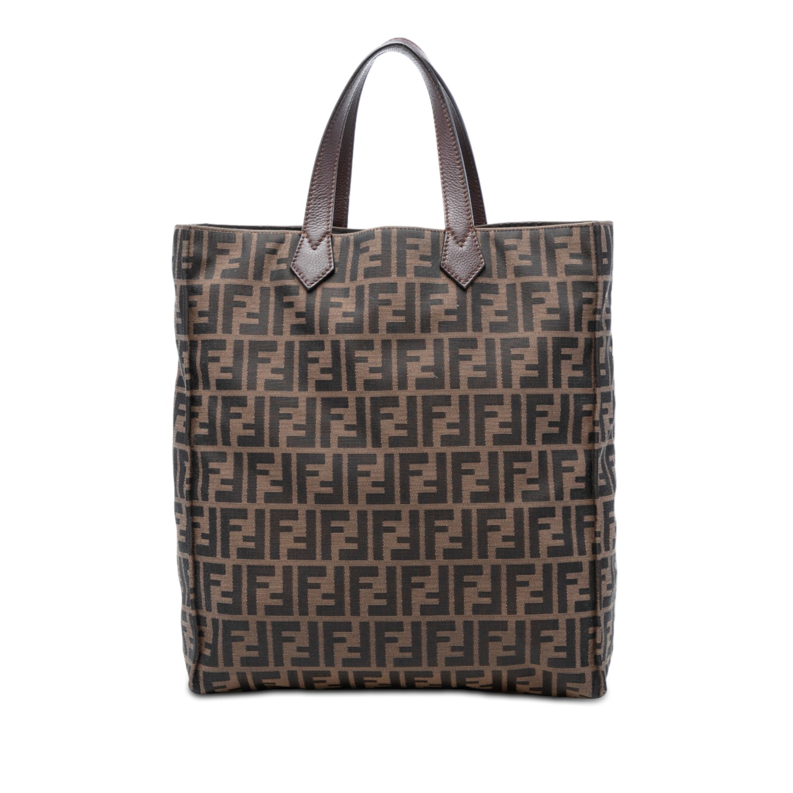 Fendi Zucca Canvas Brown Vertical Tote Bag (1 of 7)