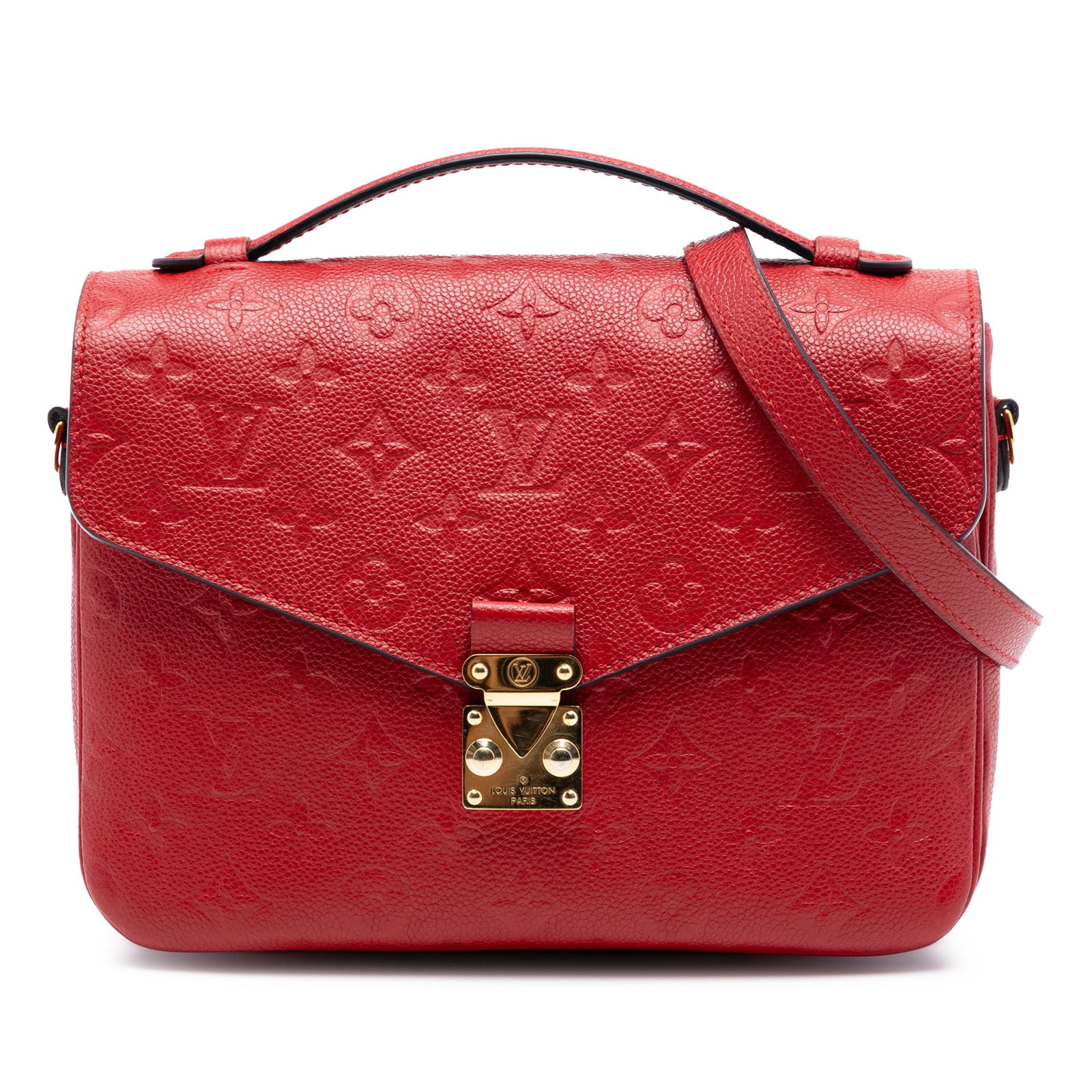 Louis Vuitton Pochette Metis Red Empreinte Leather Bag (1 of 7)