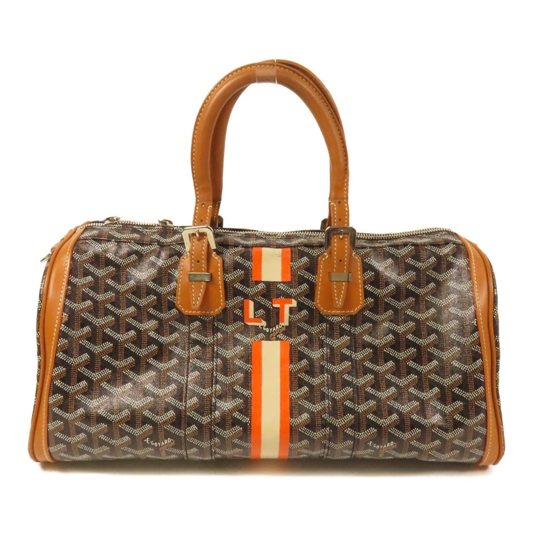 Goyard Croisieve 35 black PVC coated canvas handbag: Goyard Croisieve 35 black PVC coated canvas handbag This GOYARD Croisieve 35 handbag features a black and brown PVC coated canvas exterior with silver hardware. Designed for unisex use, it offers a sp