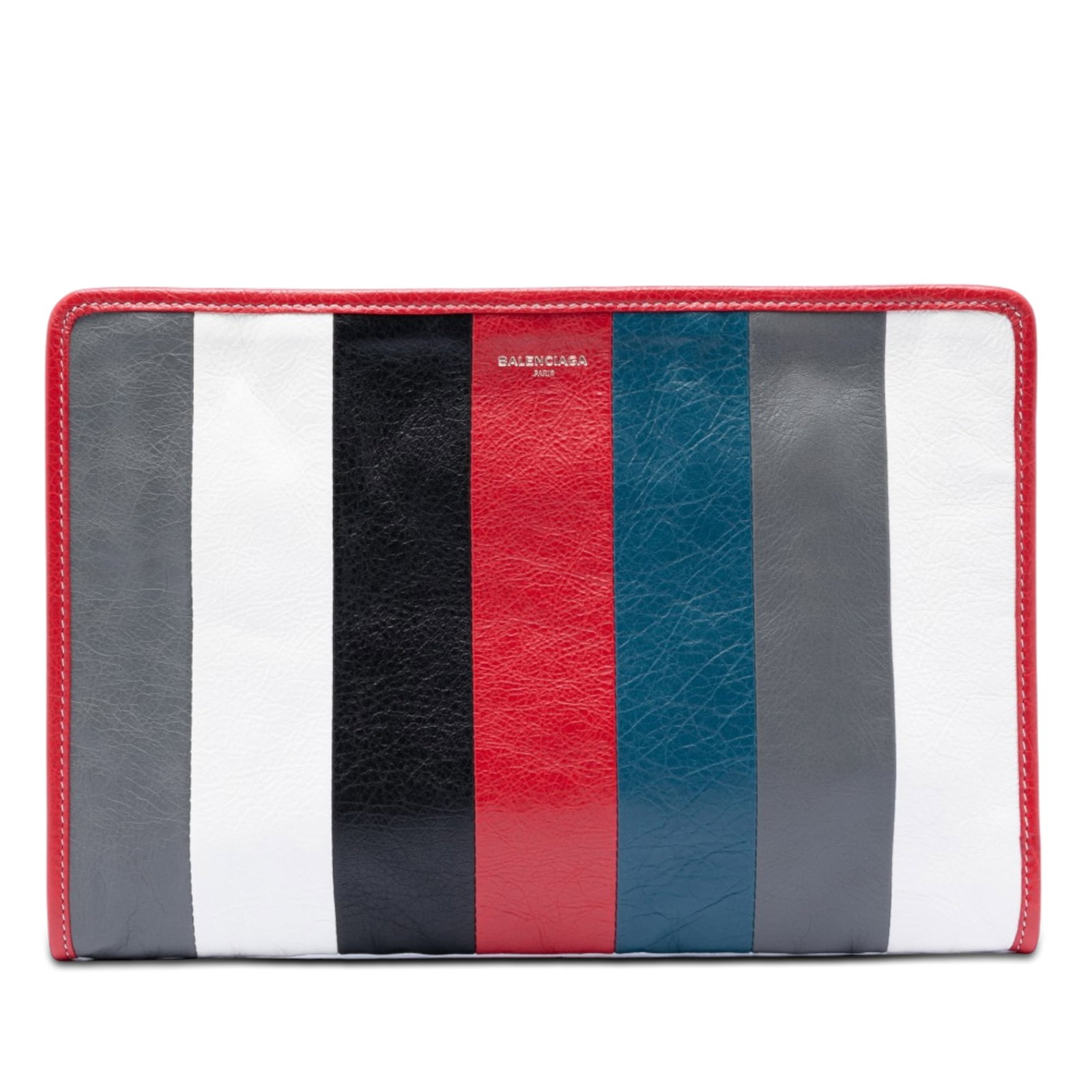 Balenciaga striped lambskin Bazar clutch bag (1 of 7)