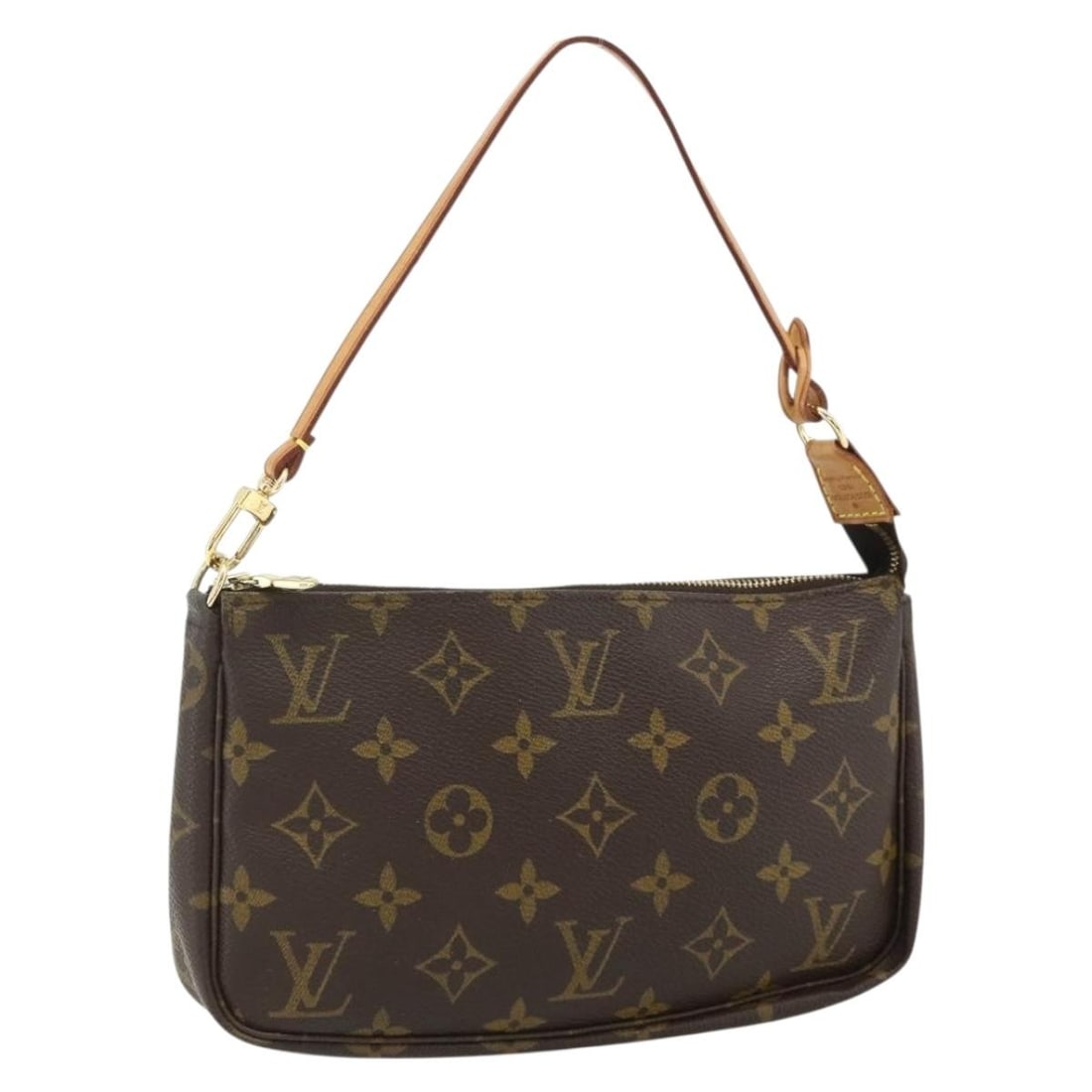 Louis Vuitton Pochette Accessoires Brown Monogram Canvas: Louis Vuitton Pochette Accessoires Brown Monogram Canvas This Louis Vuitton Pochette Accessoires features the iconic Monogram canvas in brown, designed for women. Made in France, the bag is crafted