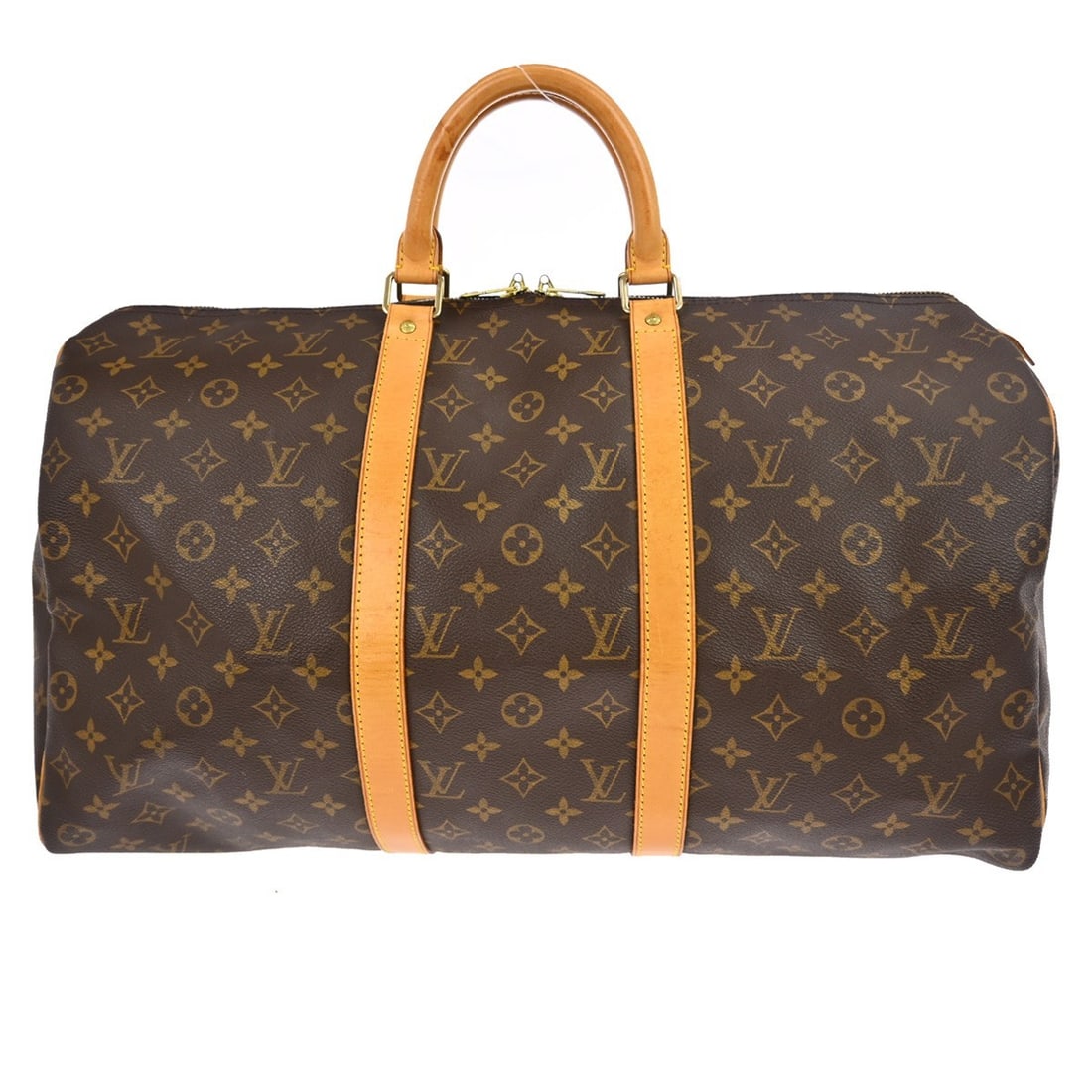 Louis Vuitton Keepall canvas travel bag 50cm x 29cm x 22cm: Louis Vuitton Keepall canvas travel bag 50cm x 29cm x 22cm This Louis Vuitton Keepall Bag features the iconic monogram canvas and is designed for unisex use. The bag is presented in brown canvas with 