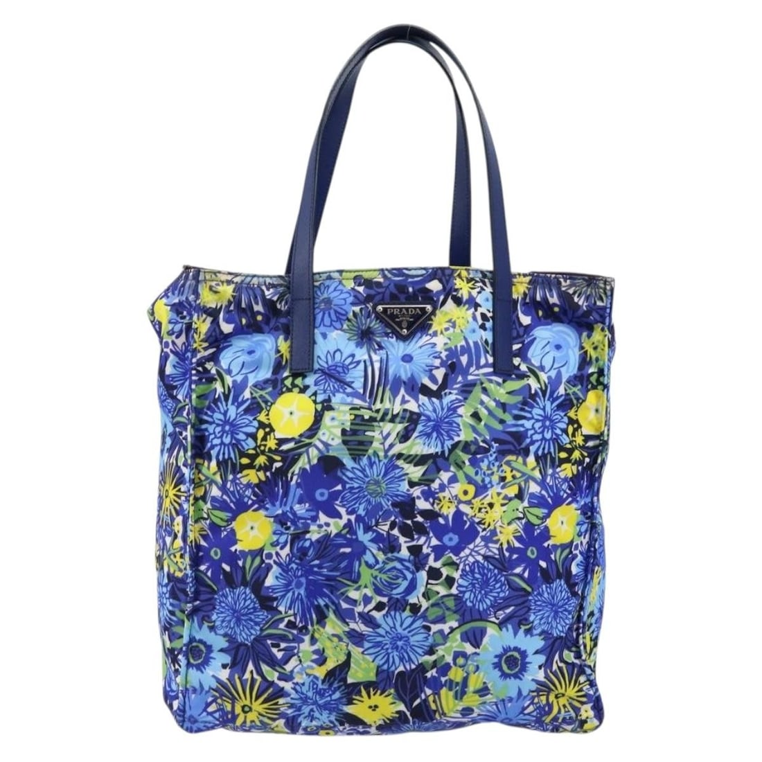 Blue Nylon Tote Bag Prada Floreal 31cm by 33cm by 14cm: Blue Nylon Tote Bag Prada Floreal 31cm by 33cm by 14cm This Prada Floreal Tote for women features a blue printed tessuto nylon construction. It offers a stylish and practical design with dimensions of
