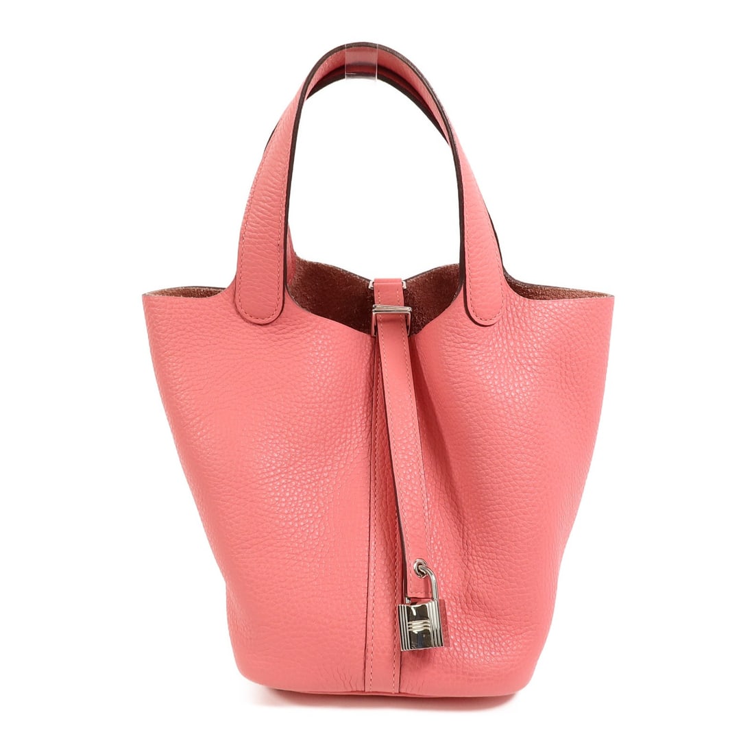 Hermes Picotin PM Rose Lipstick Taurillon Clemence Tote Bag (1 of 16)