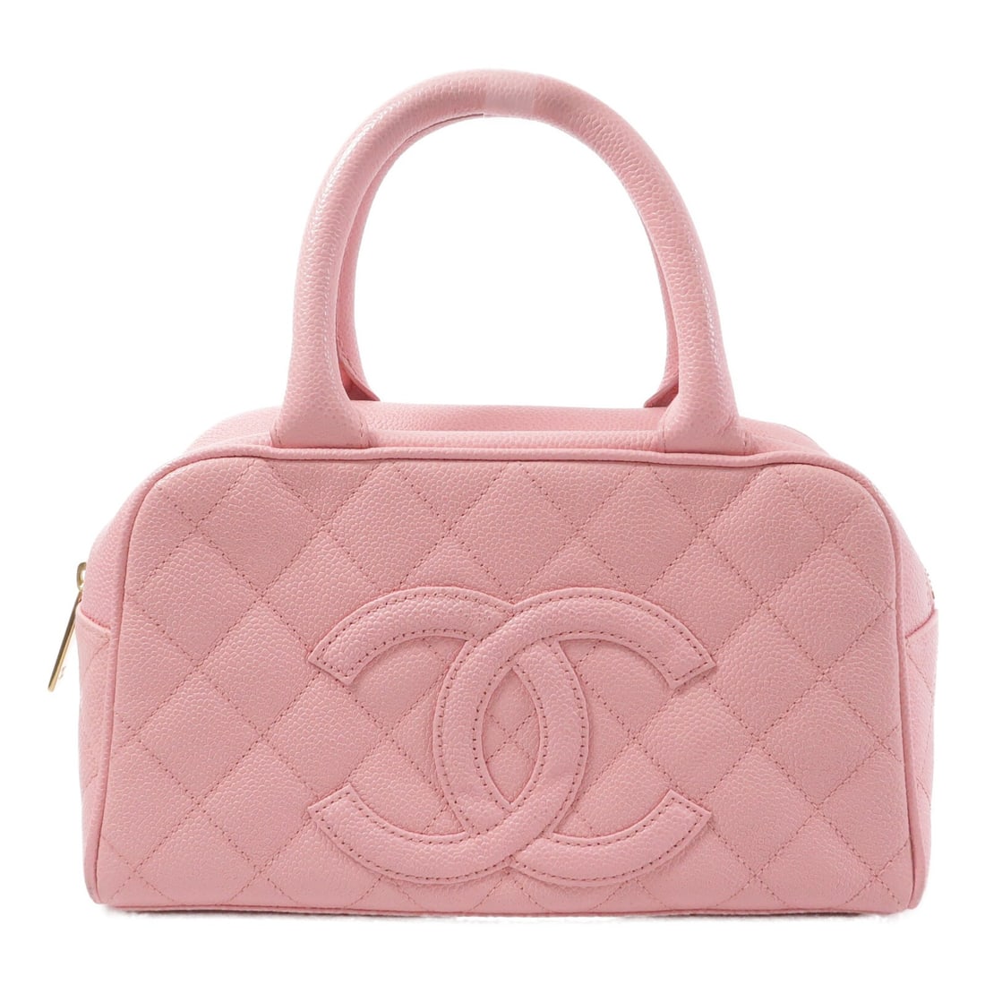 CHANEL Pink Calfskin Mini Boston Bag GHW CC (1 of 13)