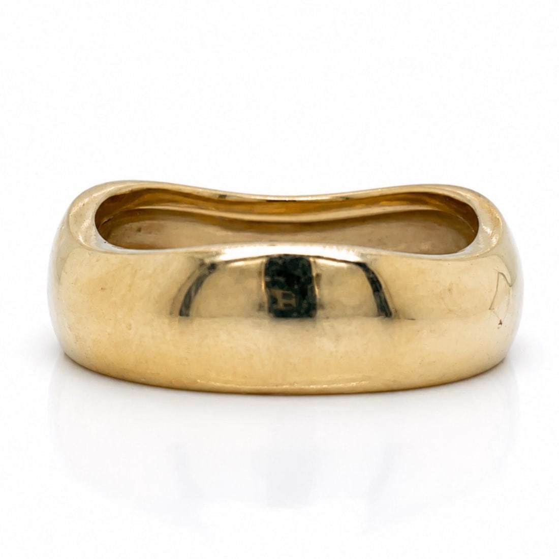 Cartier 18K Yellow Gold Wavy Ring Band Size 7 (1 of 5)