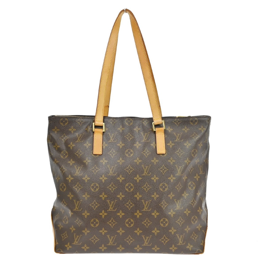 Louis Vuitton Cabas Mezzo Monogram Tote Bag M51151: Louis Vuitton Cabas Mezzo Monogram Tote Bag M51151 This Louis Vuitton Cabas Mezzo tote bag features the iconic monogram canvas leather exterior with brown leather double handles and a zip closure. Des