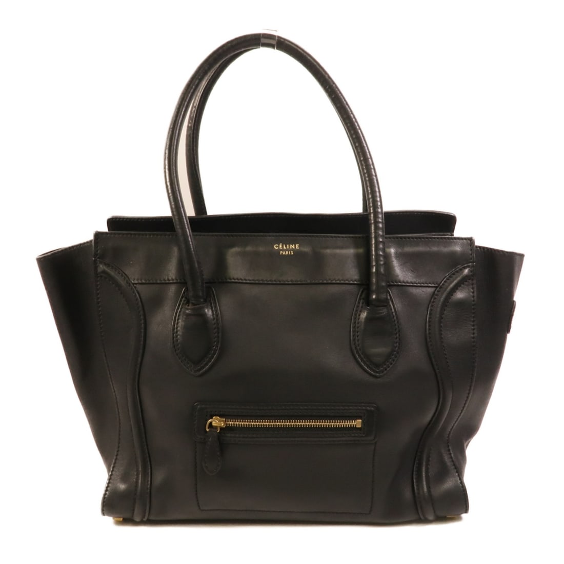 CELINE Luggage Shoulder Bag Black Calfskin GHW (1 of 16)