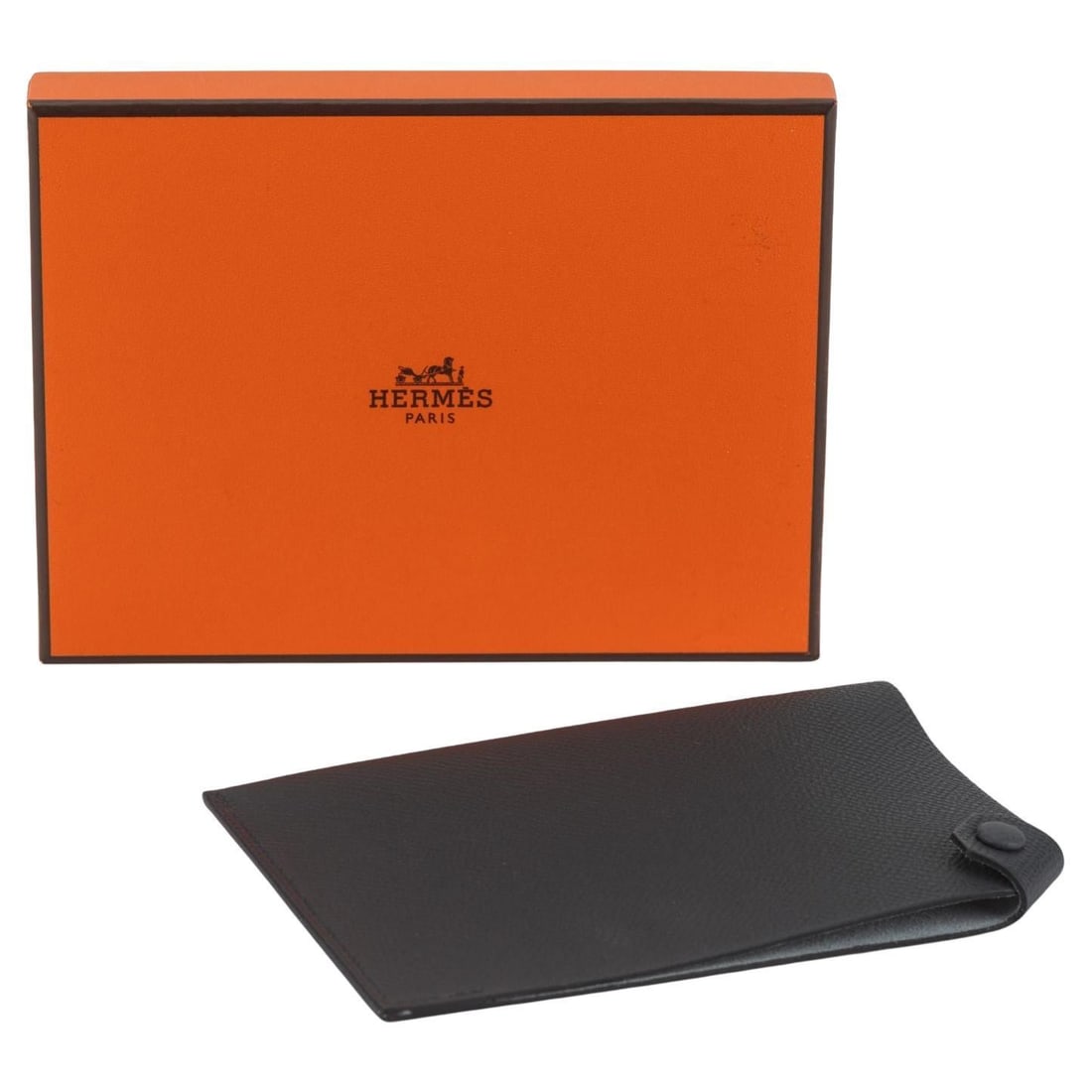 Hermes Epsom Tarmac PM Passport Holder in Fog with Original Box (1 of 8)
