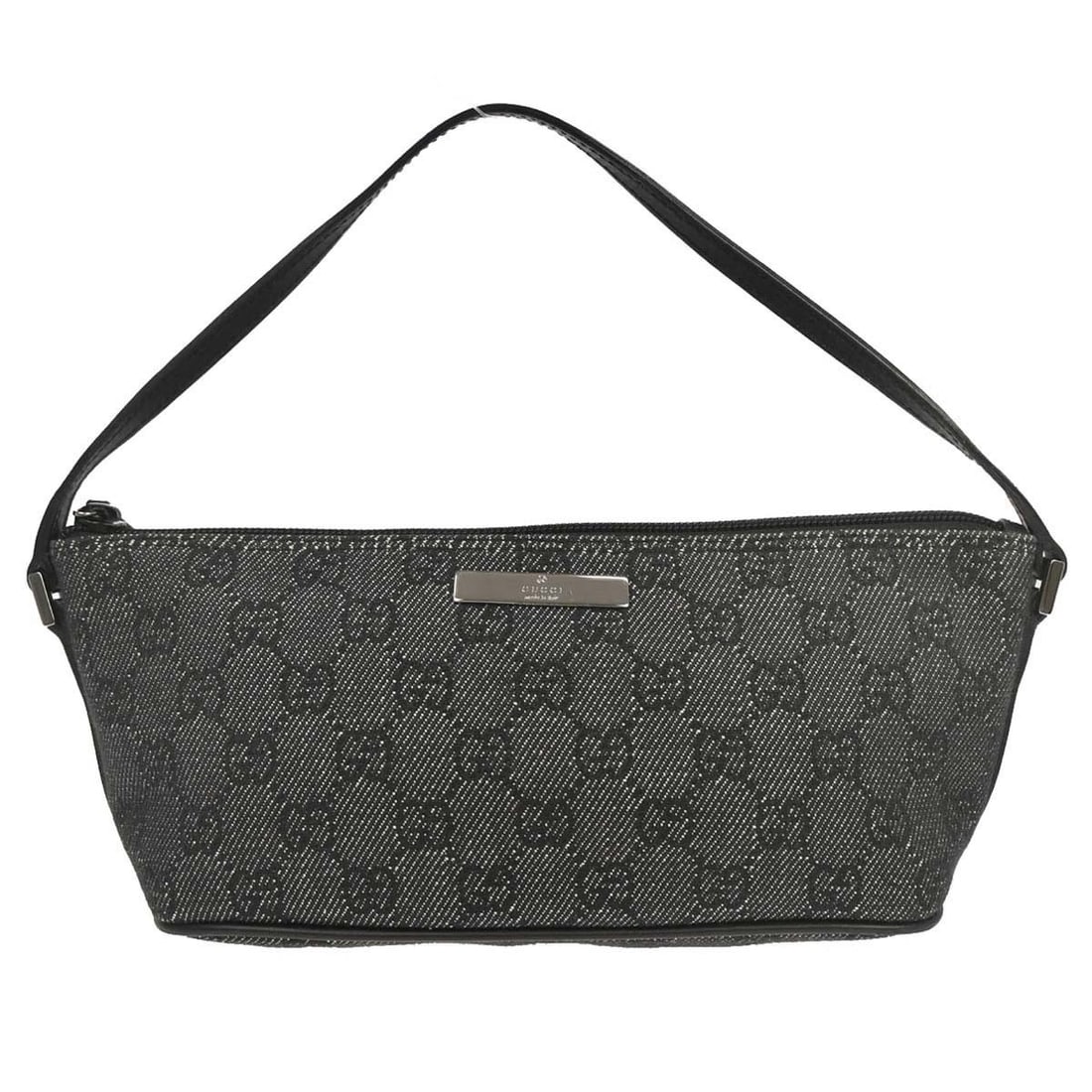 Gucci GG Canvas Black Top Handle Bag: Gucci GG Canvas Black Top Handle Bag This Gucci top handle bag features a sleek black canvas exterior with leather accents, offering a stylish and versatile accessory for casual occasions. Designed fo