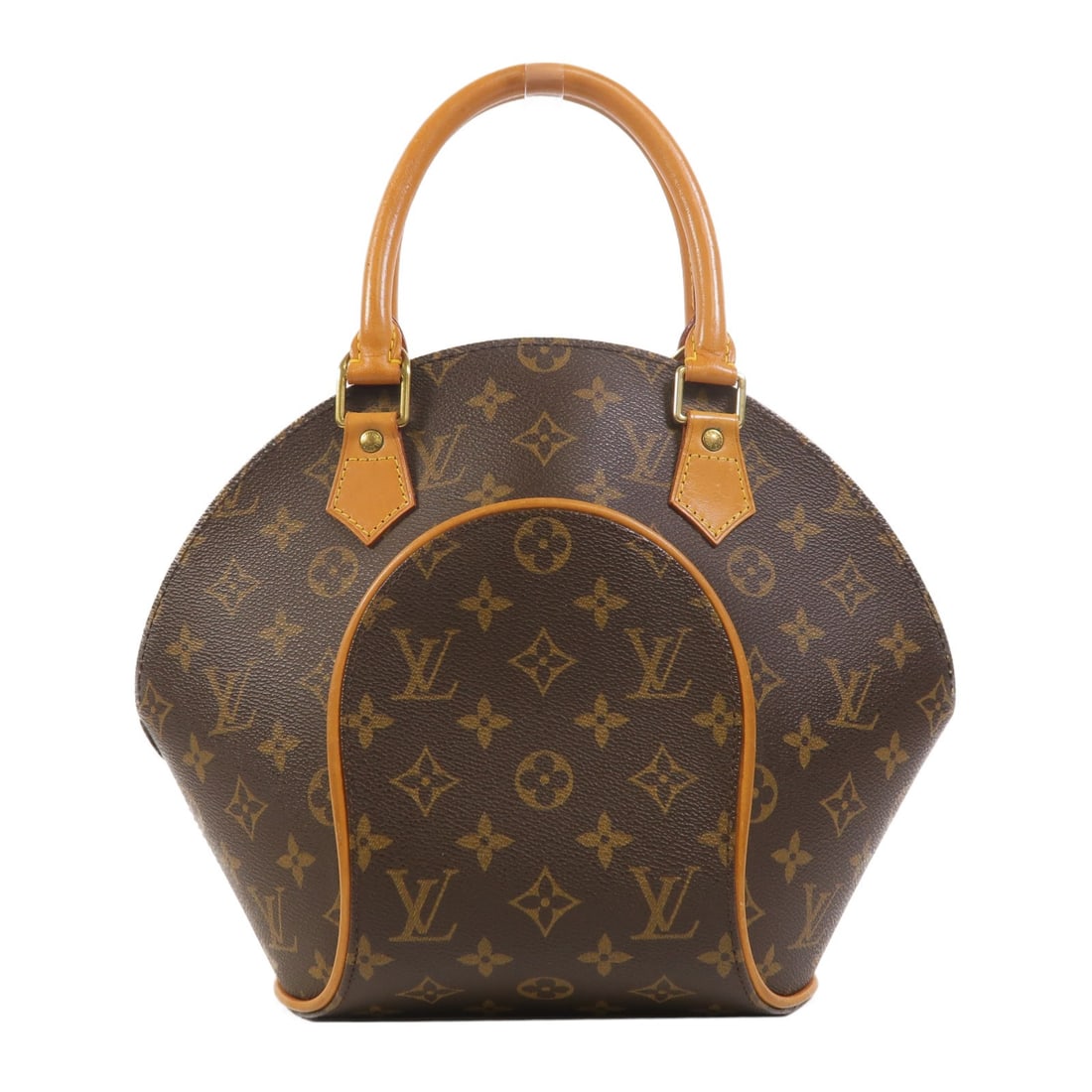 Louis Vuitton Ellipse MM Monogram Brown Handbag GHW: Louis Vuitton Ellipse MM Monogram Brown Handbag GHW This Louis Vuitton Ellipse MM handbag features the iconic monogram pattern on durable PVC coated canvas in brown. The bag is accented with gold-tone