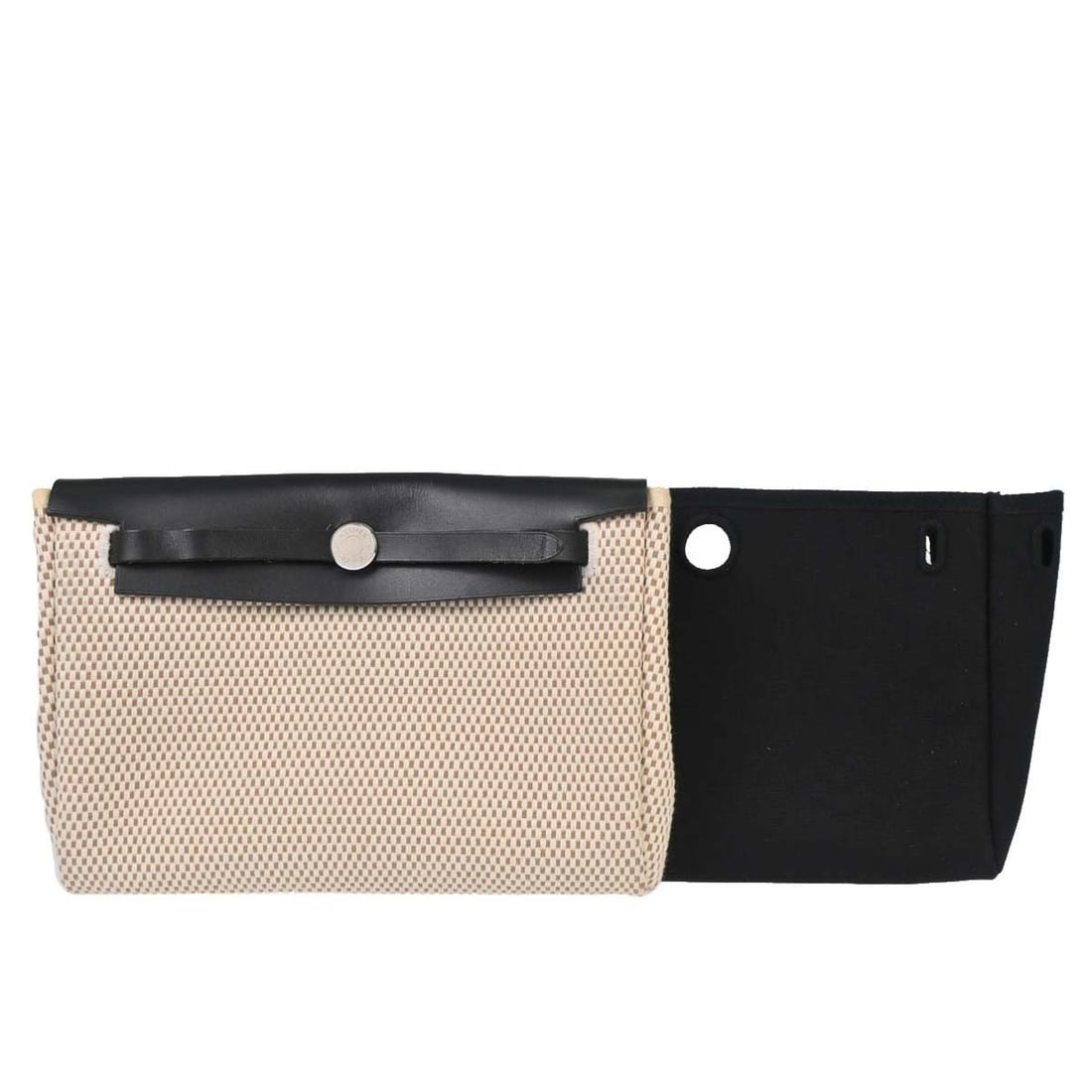 Hermes Herbag Canvas Clutch Black (1 of 18)