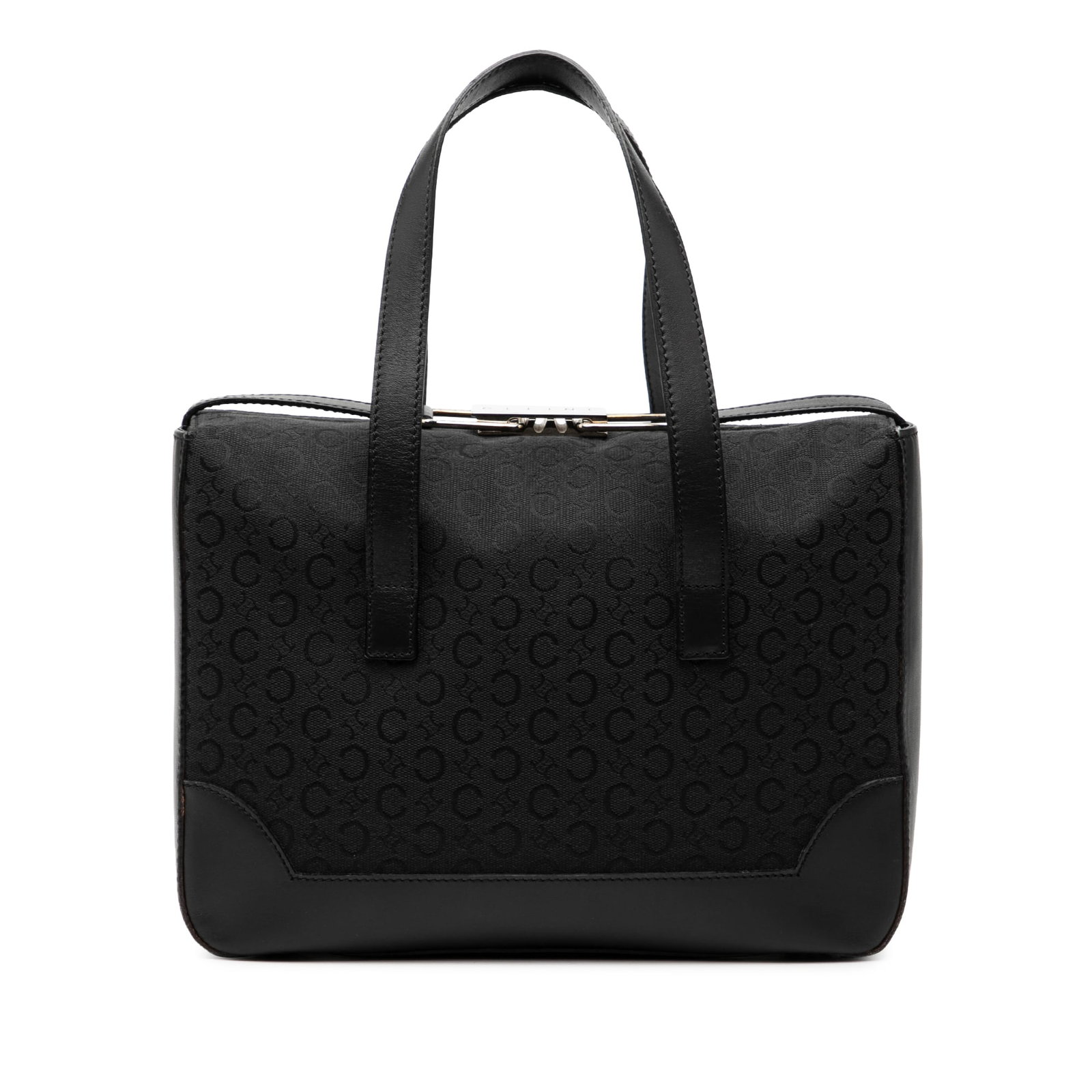 Celine C Macadam canvas tote with leather trim (1 of 7)