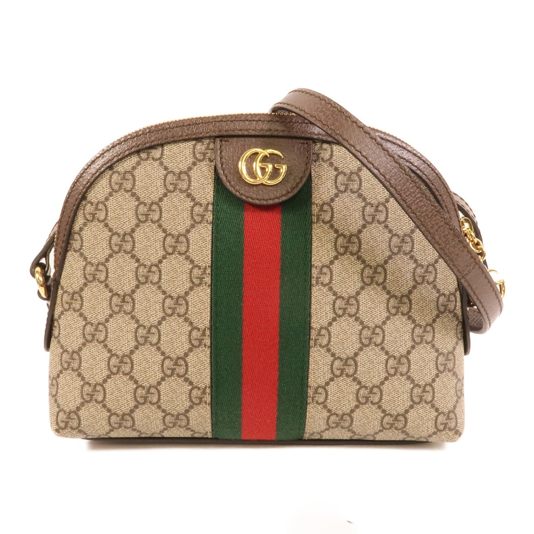 Gucci Ophidia Brown Coated Canvas Shoulder Bag GHW (1 of 15)