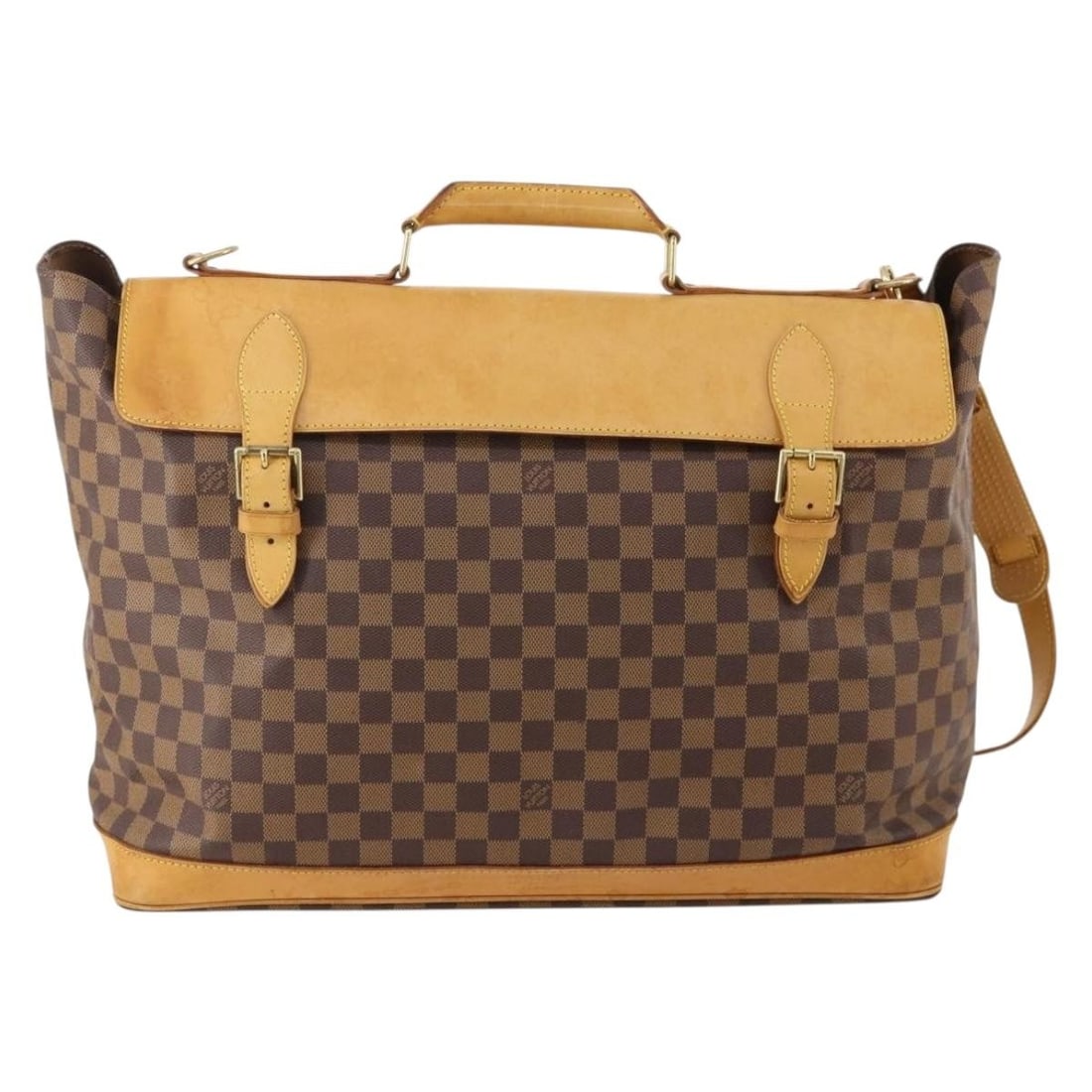 Louis Vuitton Damier West End canvas handbag: Louis Vuitton Damier West End canvas handbag This Louis Vuitton West End Handbag features the iconic Damier canvas in brown and is designed for unisex use. Made in France, the bag has visible signs of