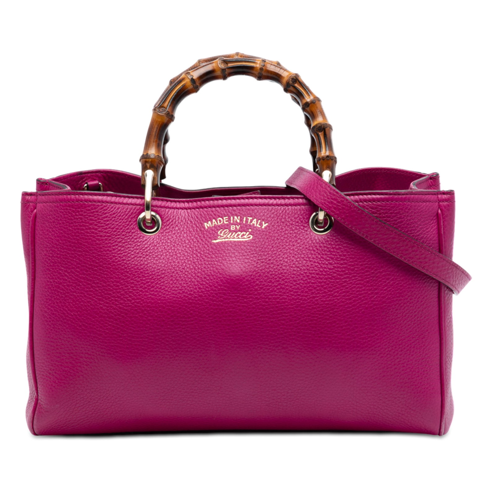 Gucci Bamboo Shopper pink leather satchel (1 of 7)