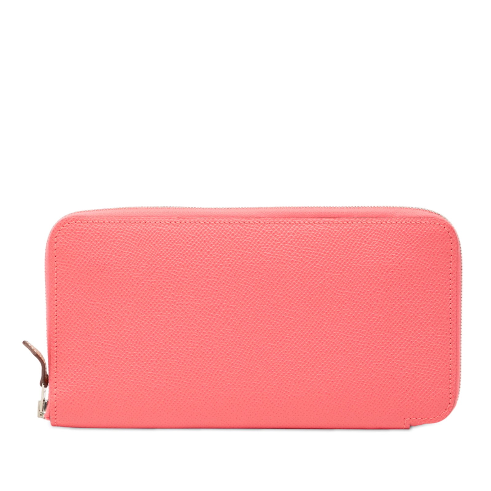 Rose Azalee Epsom Silk'In Classique Long Wallet by Hermes: Rose Azalee Epsom Silk'In Classique Long Wallet by Hermes The Hermes Epsom Silk'In Classique Long Wallet is crafted from Epsom leather in Rose Azalee pink. It features a zip-around closure, with both 