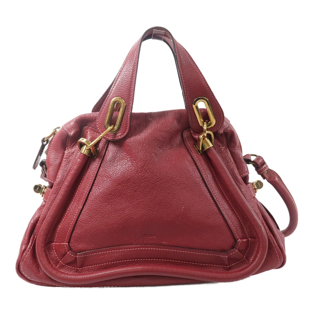 Chloe Paraty red calfskin 2 way shoulder bag GHW (1 of 14)