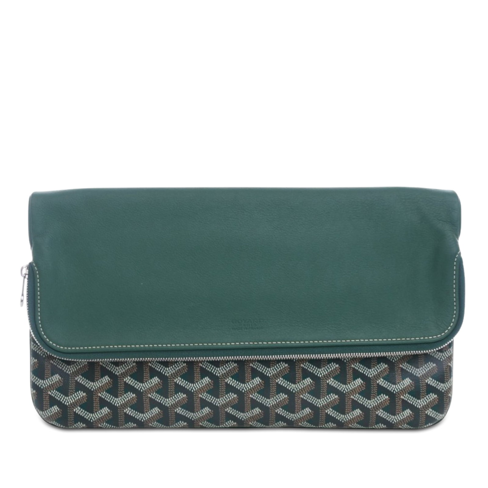 Goyard Sainte Marie MM green coated canvas flap bag (1 of 12)