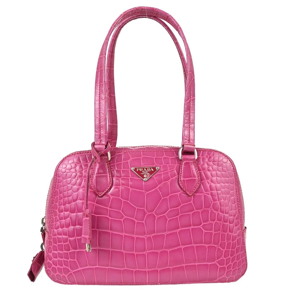 Prada Saffiano Leather Pink Bowler Convertible Bag (1 of 18)
