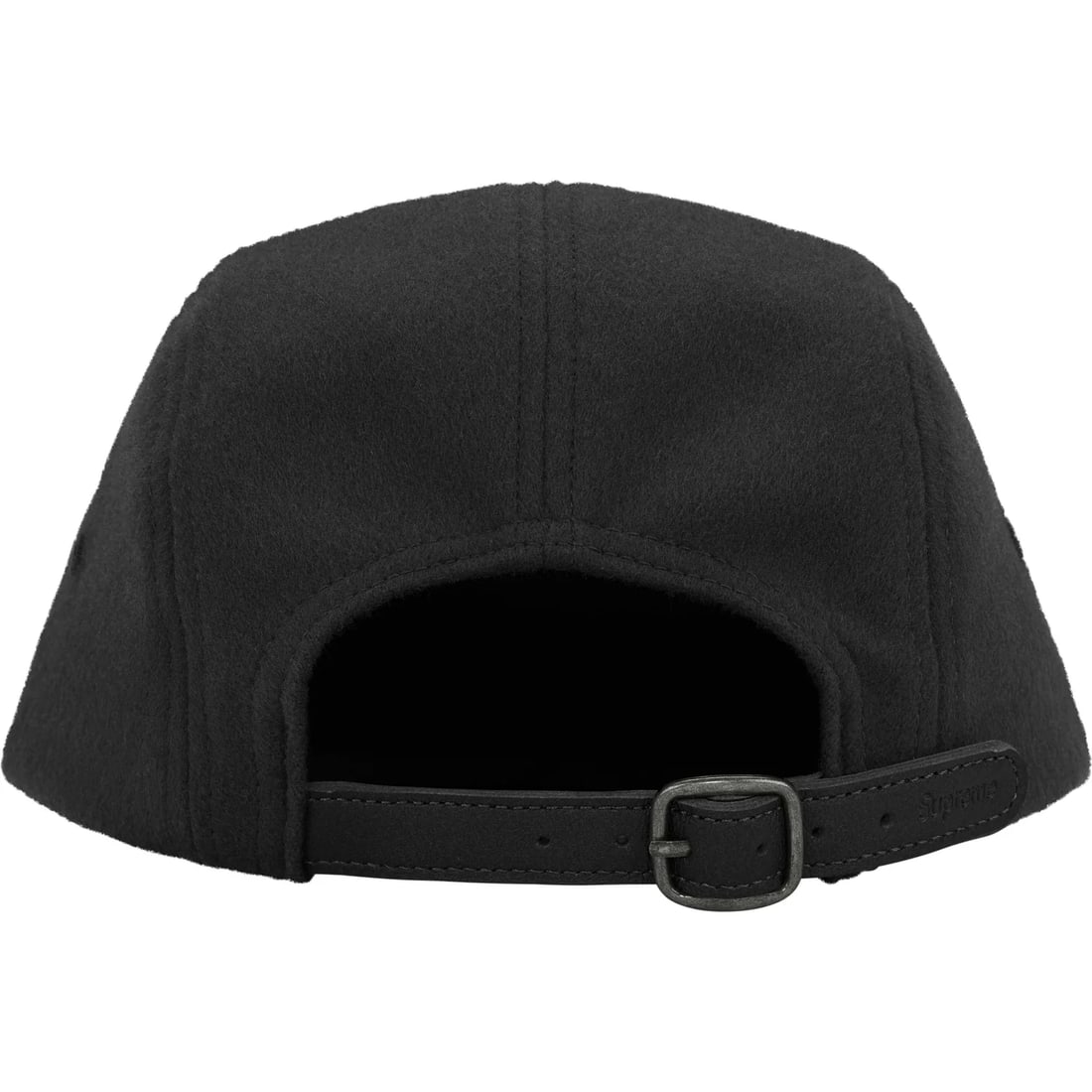 Black Wool Camp Cap by Supreme Five Panel Adjustable Strap - 2