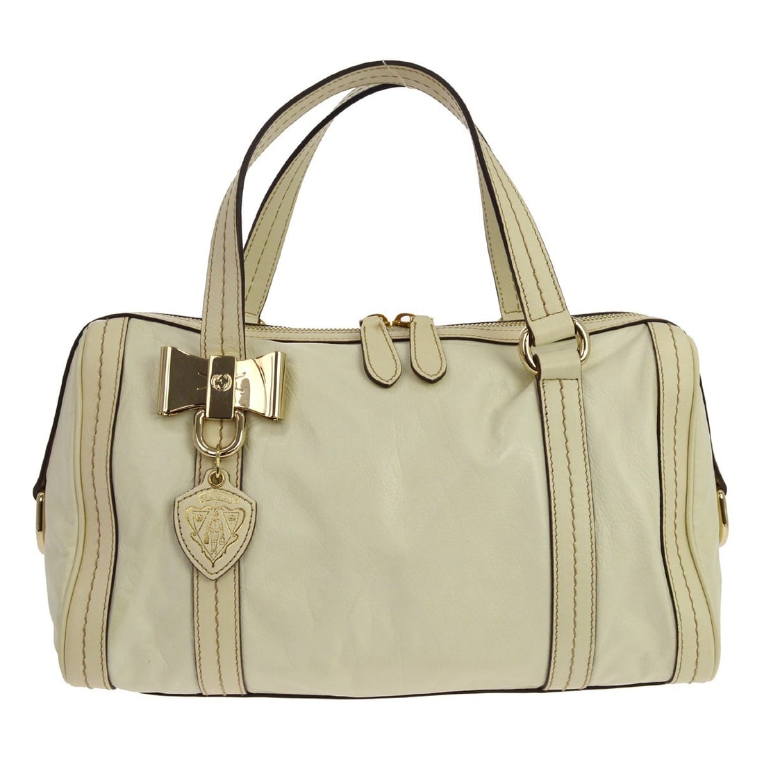 Gucci Duchessa White Leather Top Handle Bag (1 of 8)