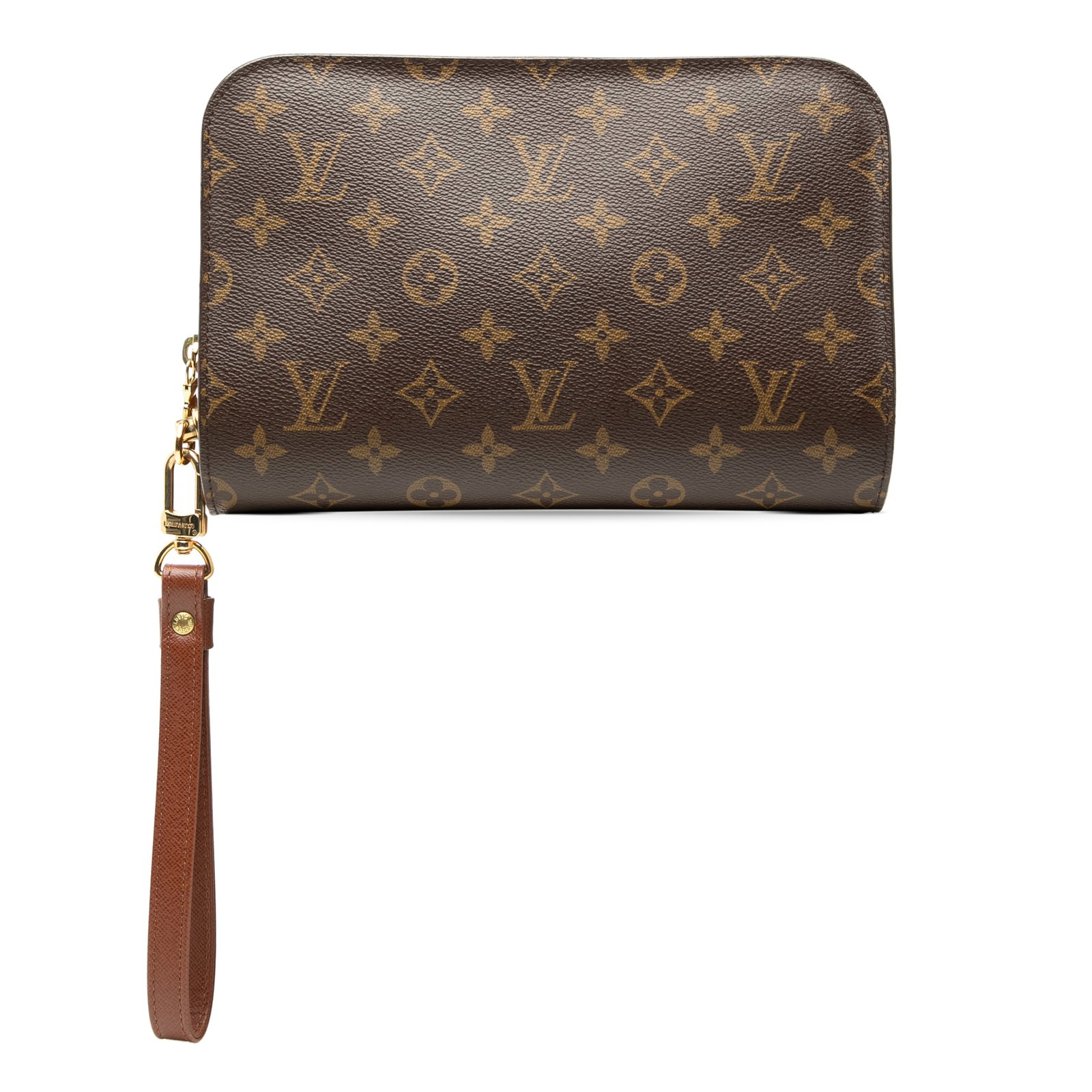Louis Vuitton Monogram Canvas Orsay Clutch Bag: Louis Vuitton Monogram Canvas Orsay Clutch Bag The Louis Vuitton Monogram Orsay is a stylish wristlet crafted from the brand's signature monogram canvas. It features a detachable flat leather wrist st