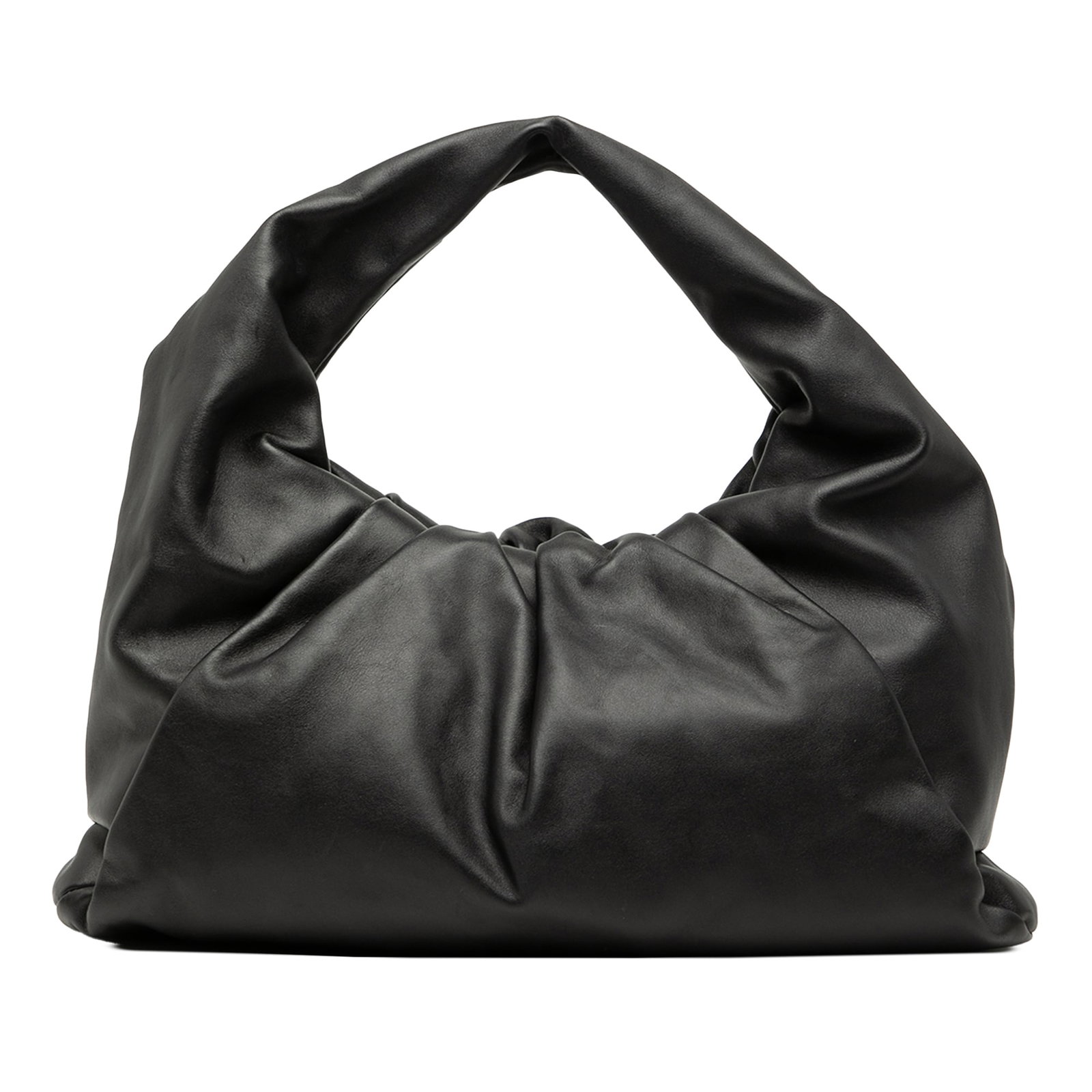 Bottega Veneta Lambskin leather shoulder pouch black (1 of 8)