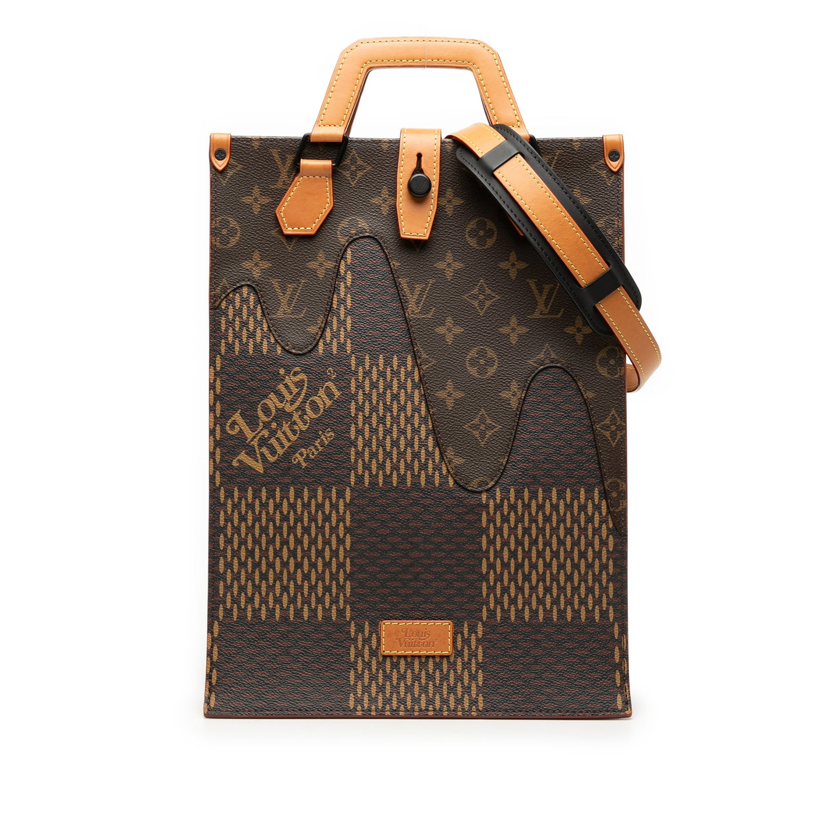 Louis Vuitton Nigo Giant Damier Ebene Mini Tote Brown (1 of 7)