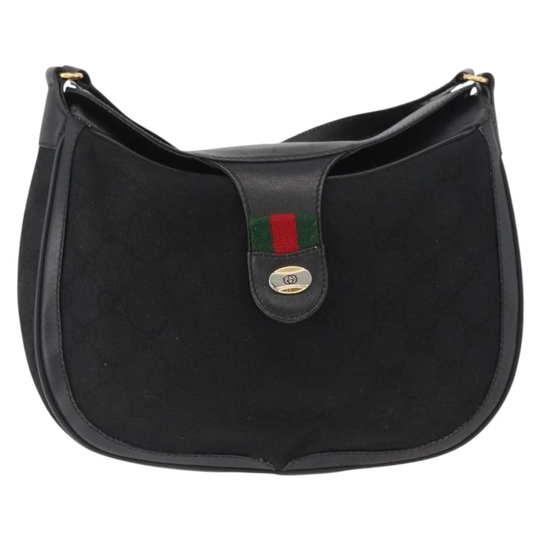 Gucci Sherry Line black canvas shoulder bag (1 of 18)