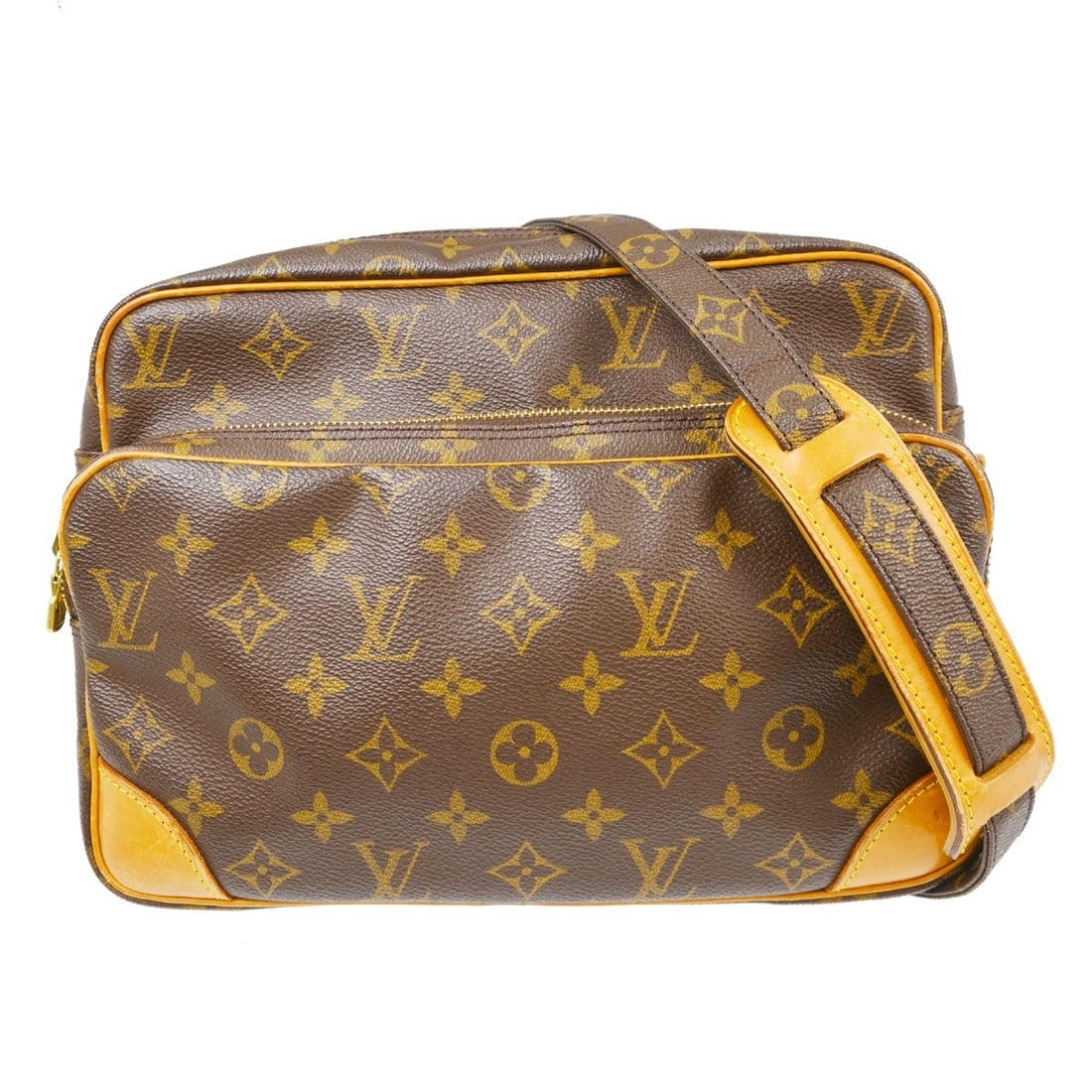 Louis Vuitton Nile Monogram Canvas Crossbody Bag M45244: Louis Vuitton Nile Monogram Canvas Crossbody Bag M45244 This Louis Vuitton Monogram Nile Messenger Shoulder Bag features the iconic monogram canvas with leather accents. Designed in a medium size, it 