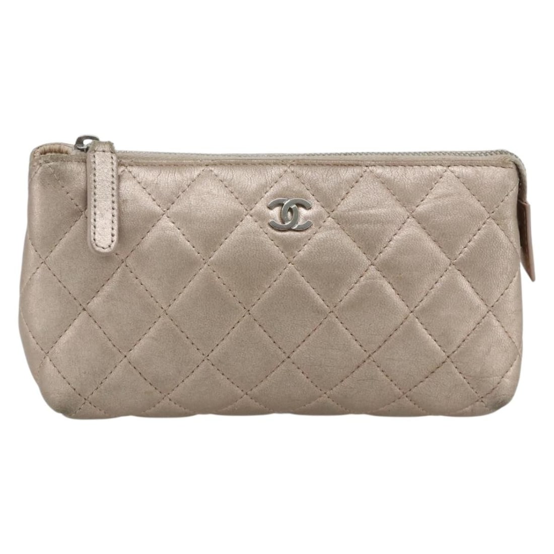 Chanel Classic O Case Pink Quilted Lambskin Pouch (1 of 17)