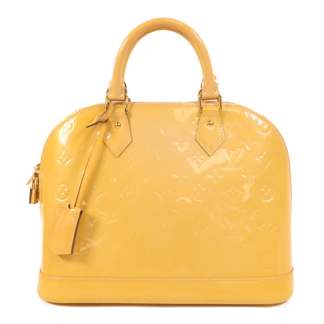Louis Vuitton Alma PM Monogram Vernis Yellow Handbag GHW (1 of 15)